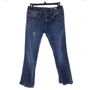 Miss Me JPW5069-3 Women's Sz 28 Low Rise Bootcut Denim Blue Jeans